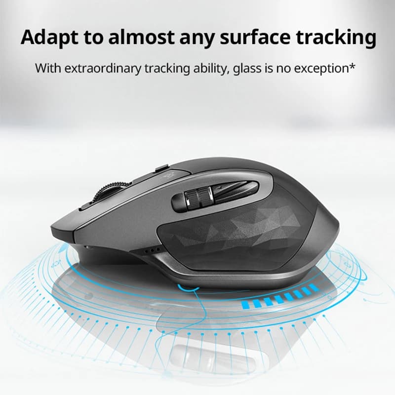 ماوس لاسلكي Logitech MX Master 2S BLE، دقة 4000 DPI، اتصال ثنائي الوضع، تصميم مريح، بطارية طويلة الأمد، للاستخدام المكتبي - 3