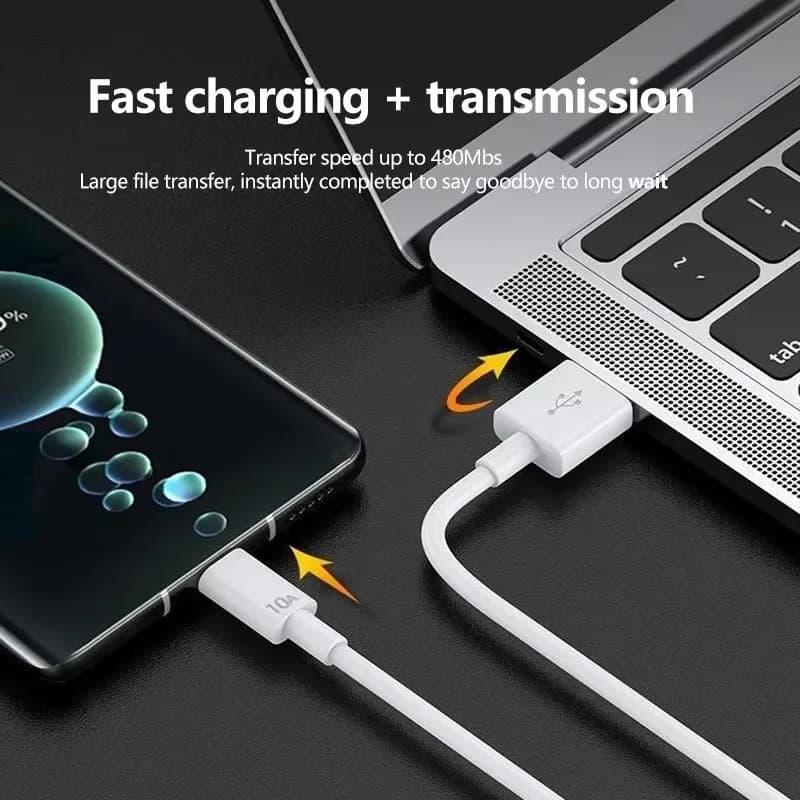 1/2/3Pcs 10A Cable 120W Super Fast Charging USB to Type C Cable For Android Highspeed Data Transfer For Xiaomi Redmi 2M Cable - 3