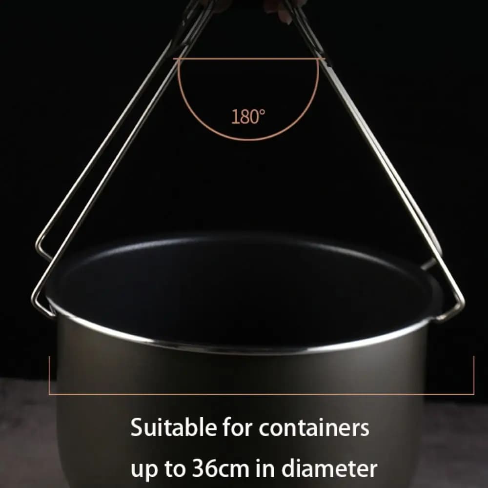 مشبك طبق ساخن قابل للطي من الفولاذ المقاوم للصدأ، أدوات مطبخ - 6