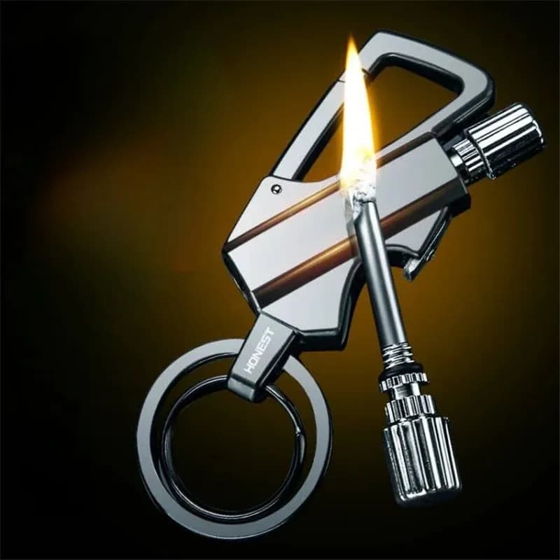 ولاعة معدنية محمولة مشعل نار خالدة عود ثقاب ولاعة تخييم مقاومة للماء أداة نجاة خارجية