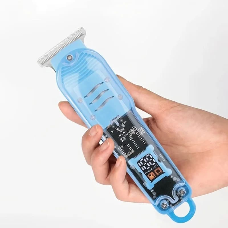 Transparent Body Electric Hair Clipper Professional Trimmer USB Rechargeable Hair Cutting Machine For Men Holiday Gift For Him - 5