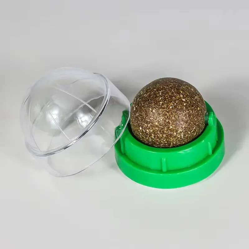 Cat Toy Catnip Cat Wall Stick-on Ball Toy Scratchers Treats Healthy Natural Removes Balls to Promote Digestion Cat Grass Snack - 6