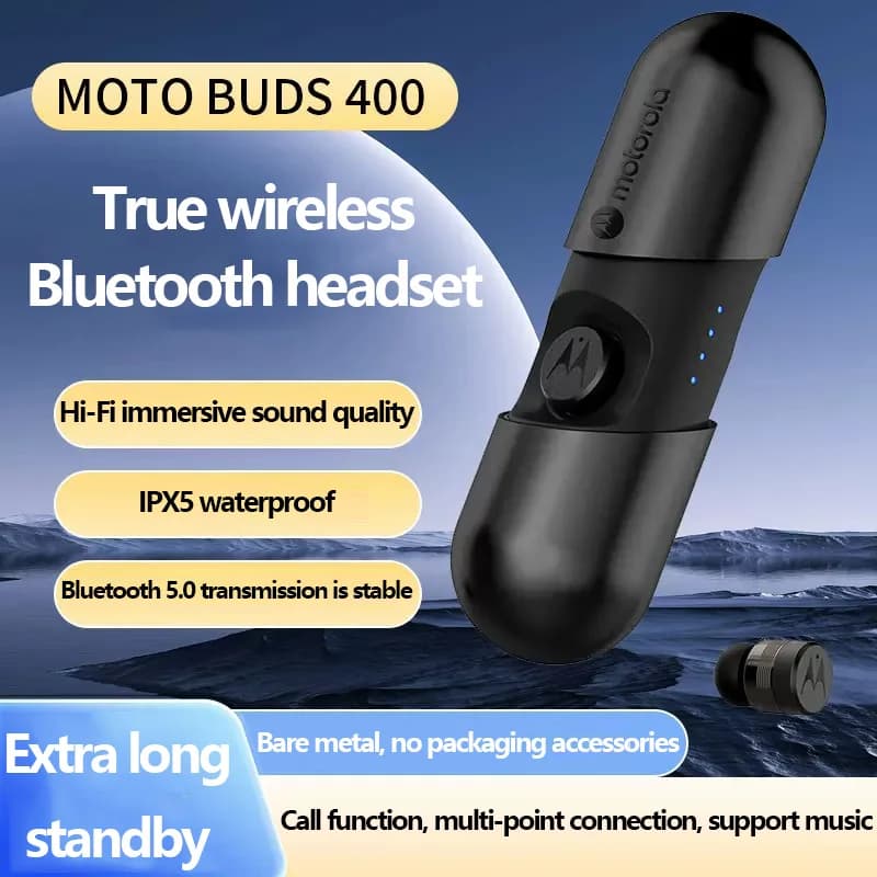 Motorola BUDS400 high-end true wireless gaming Bluetooth headset with super long standby life