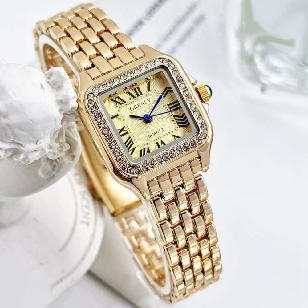 New Fashion Square Watch Luxury Women Watches Rhinestone Ladies Clock Casual Watches Women Quartz Wristwatch Relogio Feminino - 3