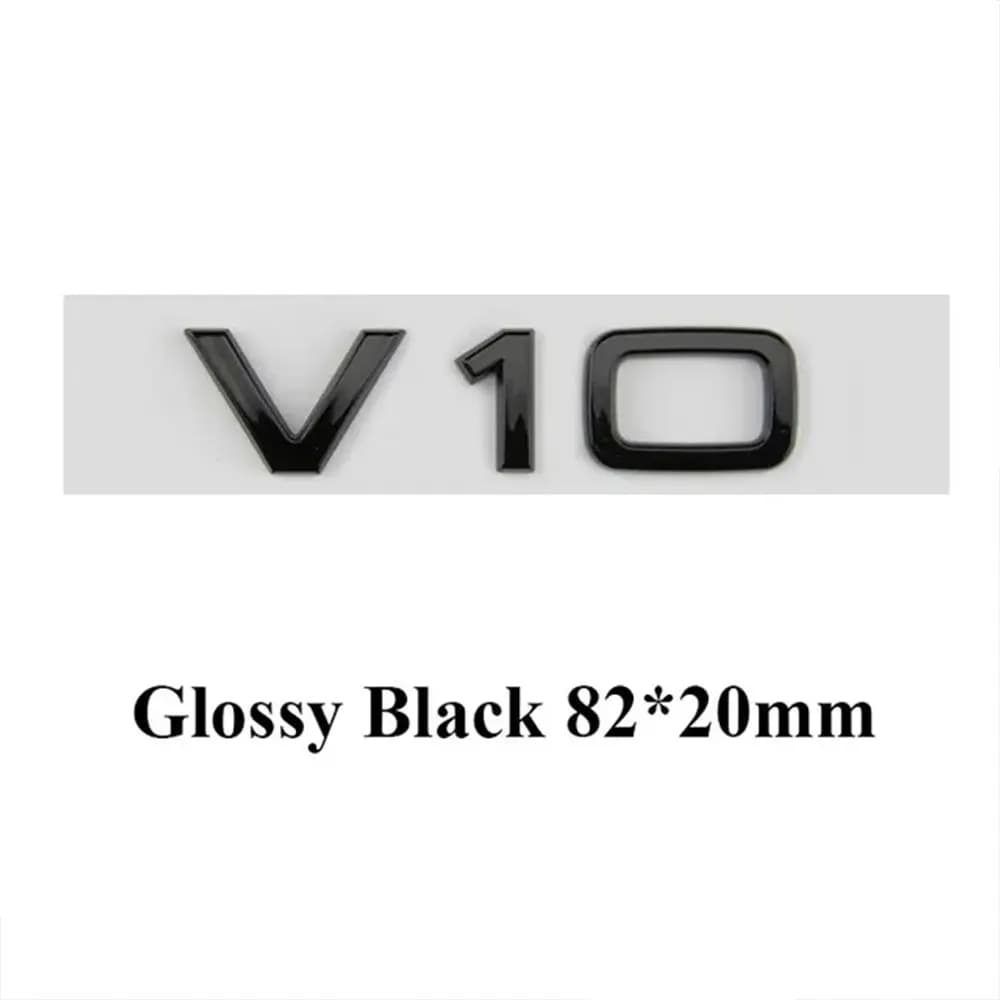 3D ABS Chrome Black Logo V6T V8T V10 Emblem Car Fender Side Badge Decals For A4L A5 A6L A7 S4 S5 Car Sticker Accessories - 6