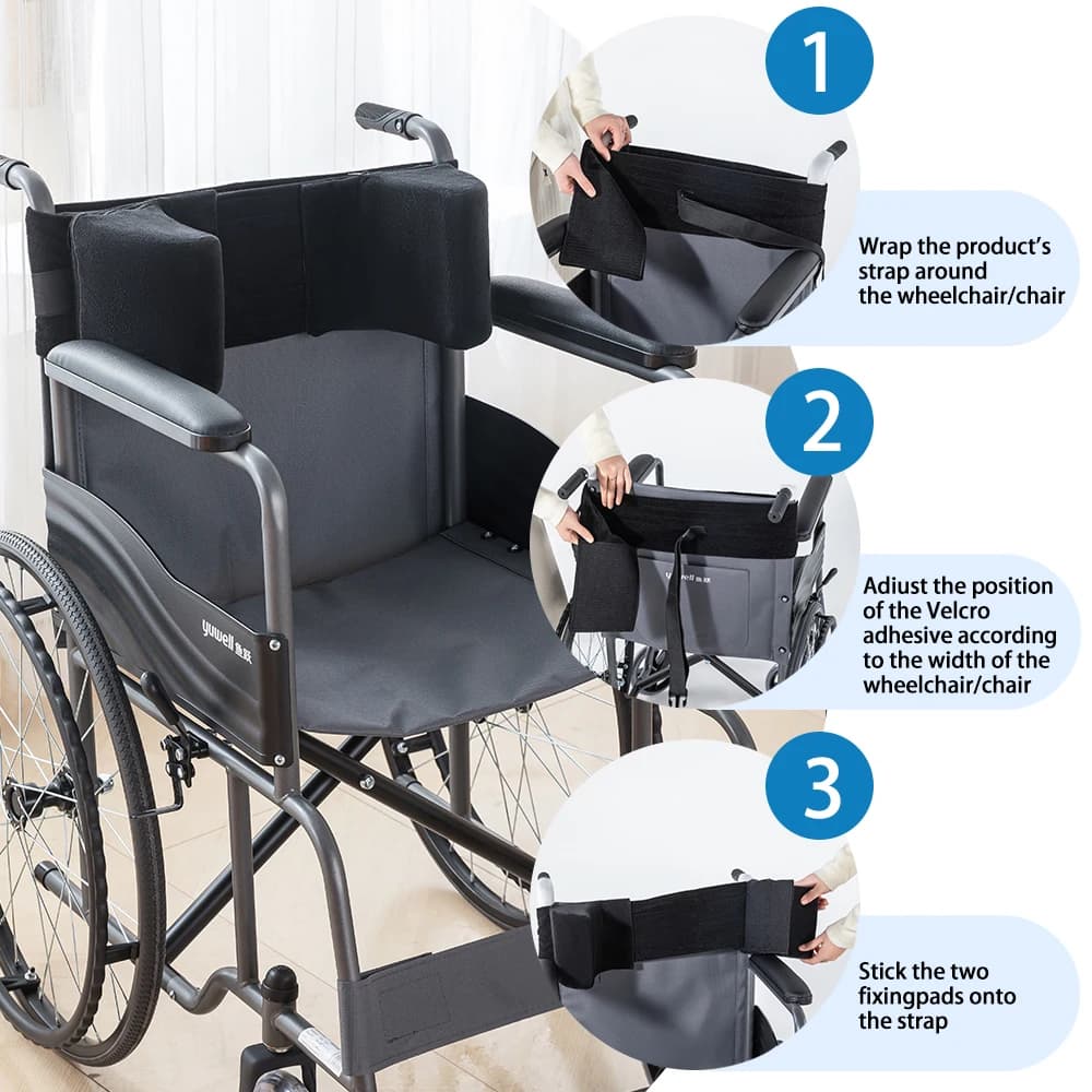 Wheelchair Side Support Pad，Adjustable Side Plate Support Device，Suitable for Wheelchair, Lateral Foam Wedge for Elderly - 5