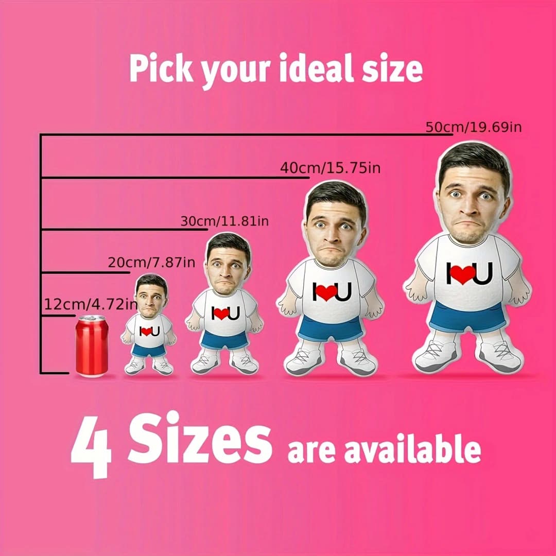 وسادة صور مخصصة جديدة لفصل الشتاء - تصميم شخصي للحيوانات الأليفة والشخصيات - ألياف بوليستر ناعمة وقصيرة - قابلة للغسل يدويًا - 3