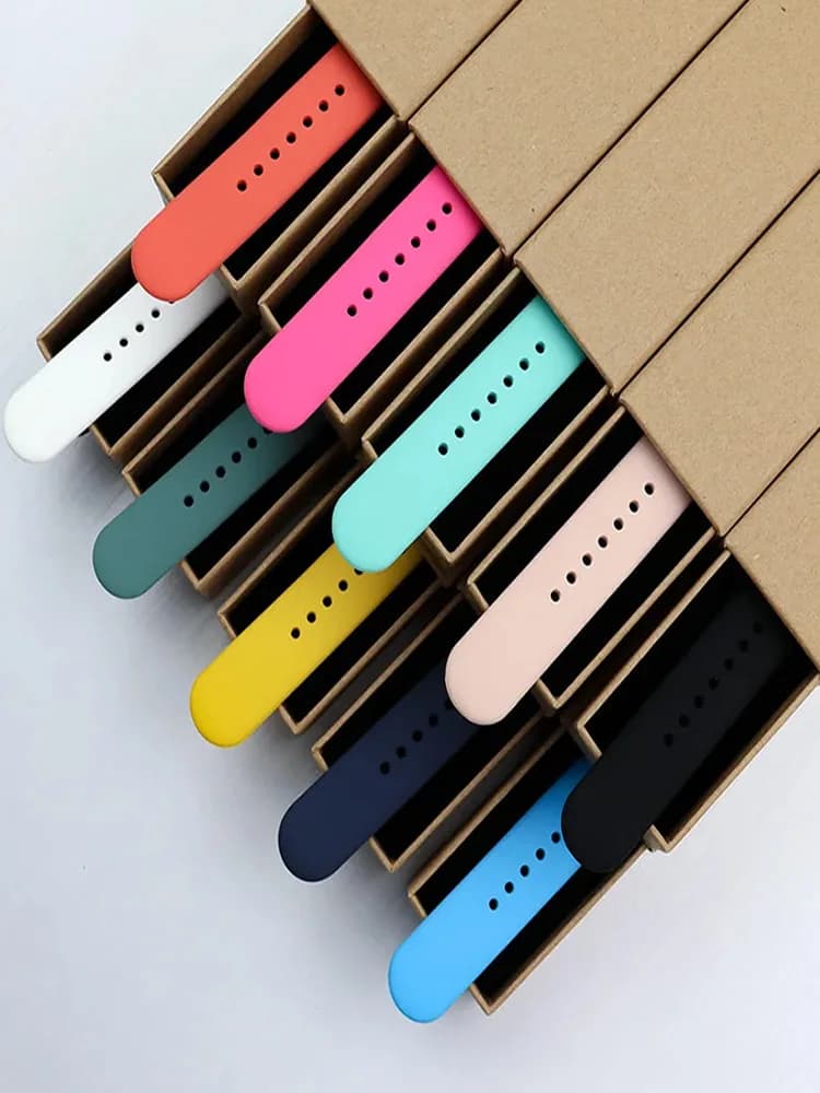 Straps For Apple Watch Band 44mm 40mm 45mm 41mm 49mm 46 42mm 38mm correa silicone bracelet iwatch series 10 7 8 se 3 6 9 ultra 2 - 2
