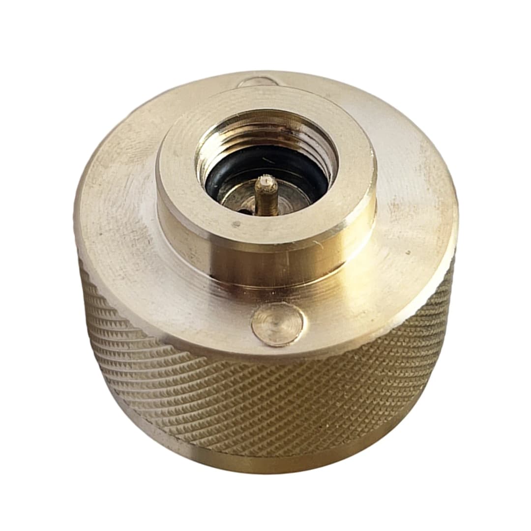Easy Clic System with Threaded Gas Canister Adapter Campingaz Gas Cooker Convert to LIndal Valve - 2