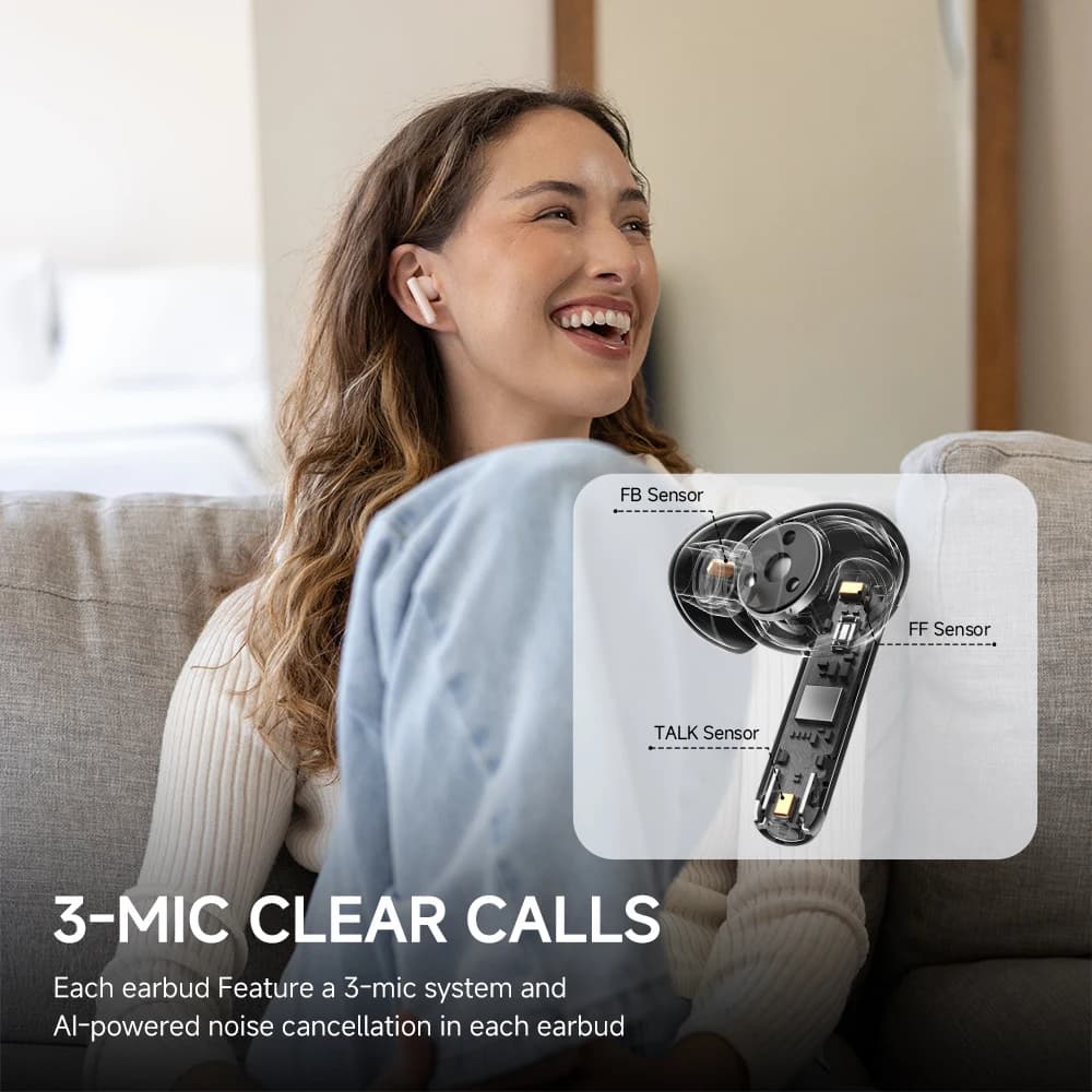 سماعات إديفيير إكس5 برو بلوتوث لاسلكية مع إلغاء الضوضاء نشط، مقاومة للماء IP55، وضع الألعاب، شحن سريع - 4