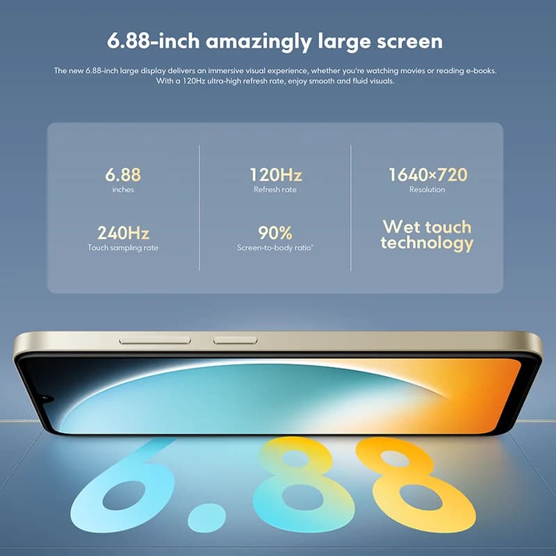 هاتف POCO C71 الذكي الإصدار العالمي شاشة 6.88 بوصة HD+ UNISOC T7250 بطارية 5200 مللي أمبير في الساعة شحن سريع 15 واط كاميرا مزدوجة 32 ميجابكسل ذكاء اصطناعي LCD - 3
