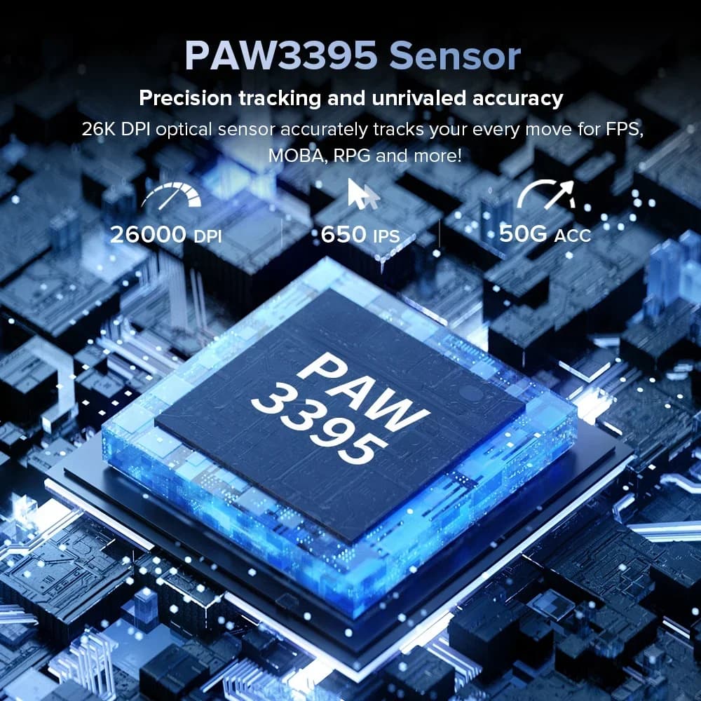 ماوس ألعاب لاسلكي مريح Delux M900Pro بدقة 8K مع مستشعر PAW3395 وقاعدة شحن مغناطيسية بإضاءة RGB وماوس سلكي قابل لإعادة الشحن مناسب للأيدي الكبيرة لأجهزة الكمبيوتر - 5