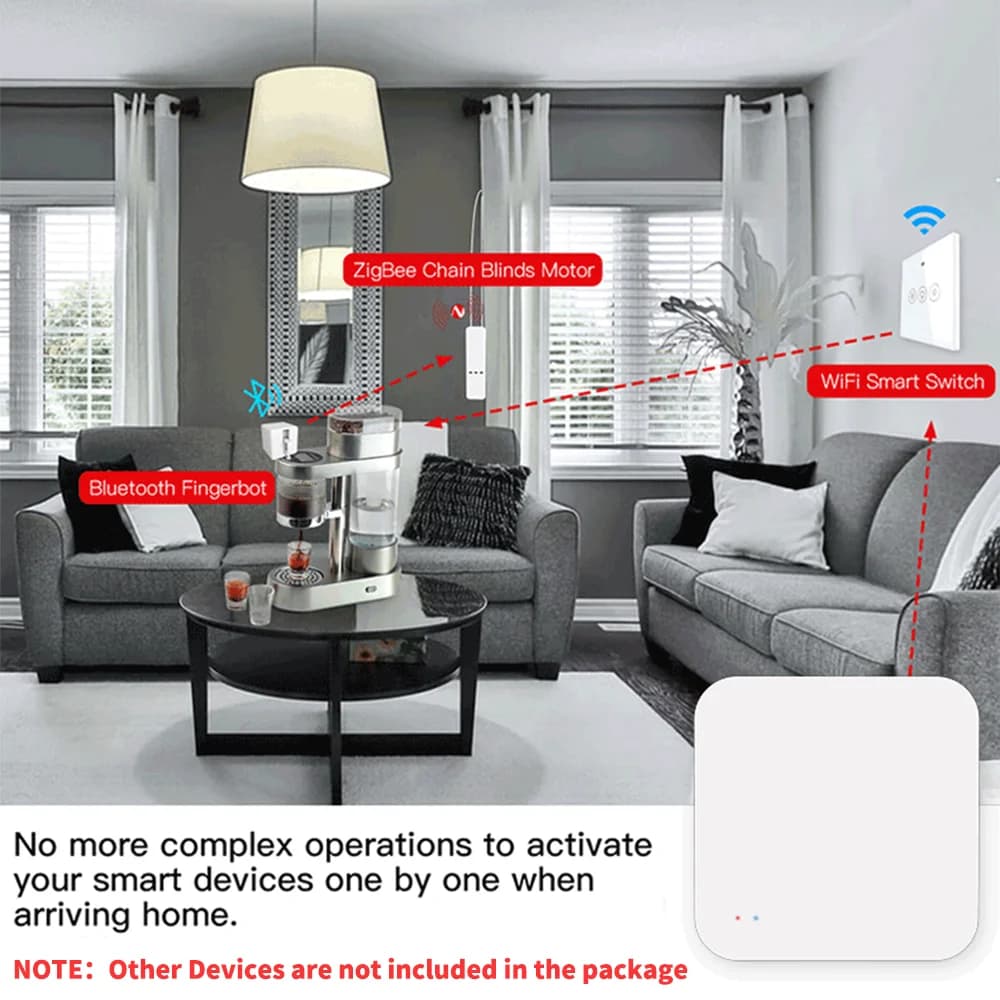 Tuya Zigbee Hub  Wireless Multi Mode Gateway For Smart Home Automation for ZigBee Devices Via Smart Life tuya smart home - 2