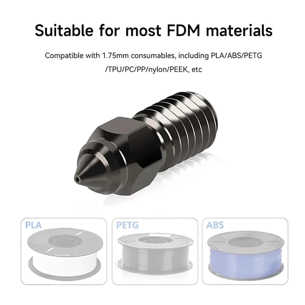 Creality Ender 3 V3 SE Nozzle Kit High Speed Hard Steel Nozzle 0.2/0.4/0.6/0.8/1.0mm 3D Printer for Ender3 V3 SE/Ender 7/Ender 5 - 3