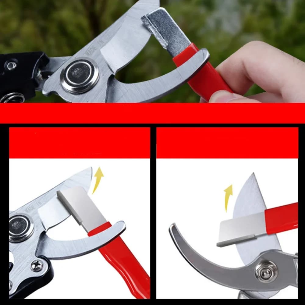 شاحذ سكاكين مطبخ احترافي بحافة دقيقة - حجر شحذ من التنجستن والسيراميك الماسي لجميع الشفرات بما في ذلك شفرات الحديقة - 3