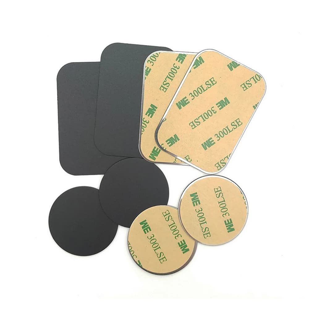 1/3/5 قطعة لوحة معدنية رقيقة ل حامل هاتف السيارة المغناطيسي صفائح حديد ملصق القرص ل حامل هاتف المغناطيس جبل مستطيل مستدير أسود - 3