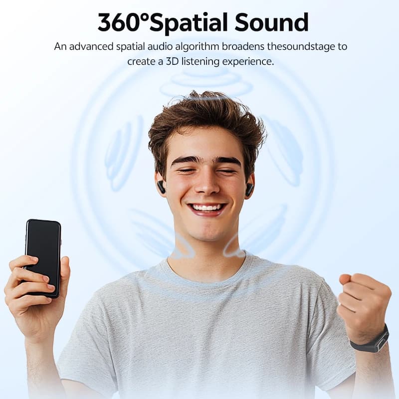 سماعات أذن لاسلكية QCY AilyBuds E10 صوت عالي الدقة مع كودك LDAC سماعات بلوتوث 5.4 صوت محيطي TWS سماعات أذن بمحرك 13 مم - 5