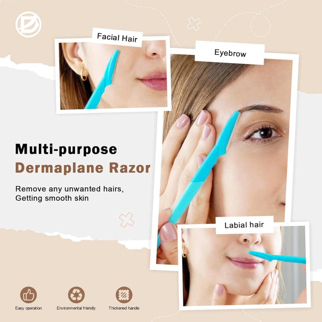 5/10/30/40pcsbrow Razor and Face Razor for Women And Men, Eyebrow Hair Trimmer And Shaver with Protective Cover,Safe - 3