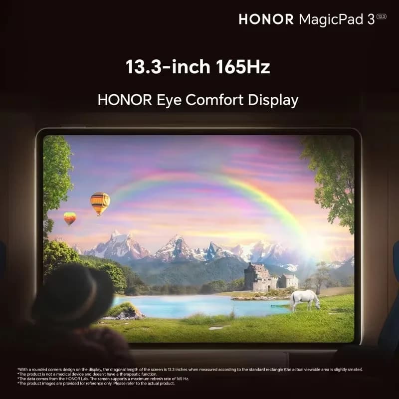 الإصدار العالمي الأصلي HONOR MagicPad 3 تابلت سنابدراجون 8 الجيل 3 شاشة 13.3 بوصة LCD بمعدل تحديث 165 هرتز HONOR Eye Comfort بطارية 12450 مللي أمبير في الساعة - 2