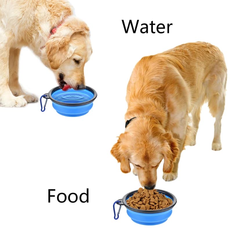 Foldable Silicone Pet Bowl, Portable Puppy Food Container, Collapsible Feeder for Outdoor Camping, Dog Accessories, 350ml - 3