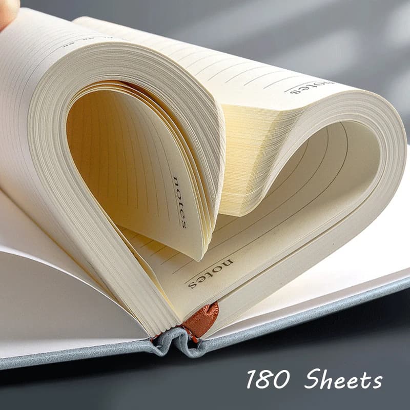 دفتر ملاحظات ريترو A5 سميك جدًا 360 صفحة مبطنة دفتر يوميات جلدي ناعم مذكرة اجتماعات لوازم مدرسية ومكتبية - 3