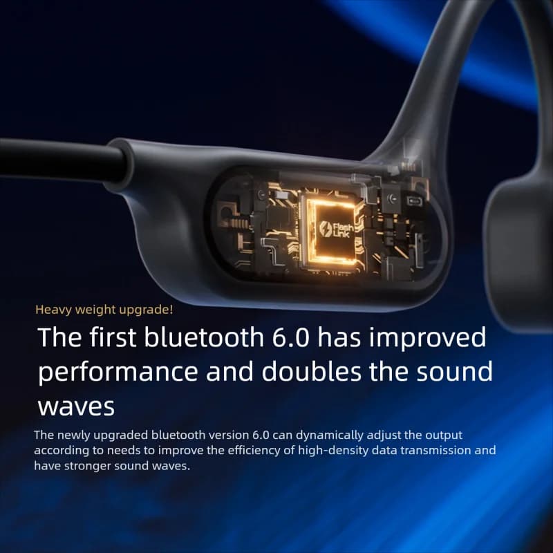 سماعات بلوتوث بنقل عظمي، مقاومة للماء IPX8، ذاكرة 32GB، لـ Sanag B33S - 4