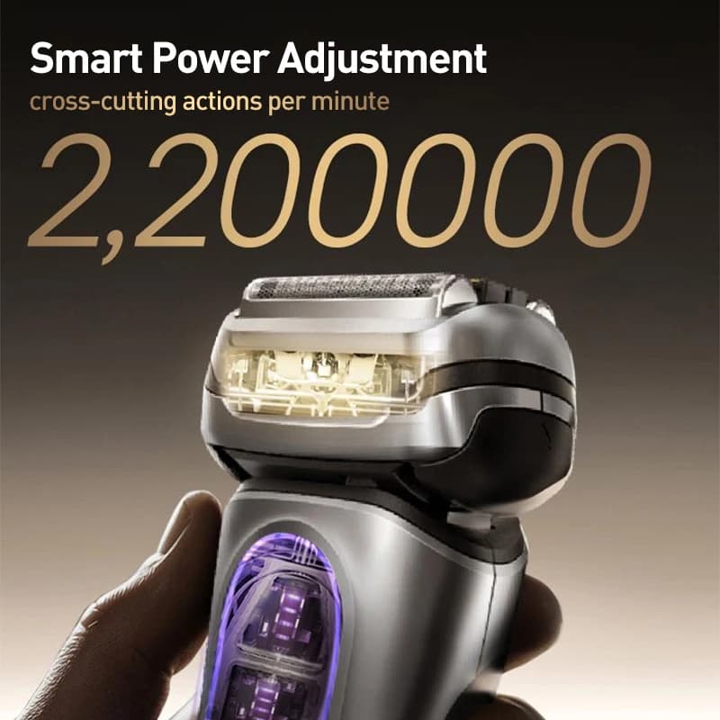 Braun 9-9719s Electric Shaver Reciprocating Blade floating head Wet and Dry shave Fast Charging stainless steel - 3