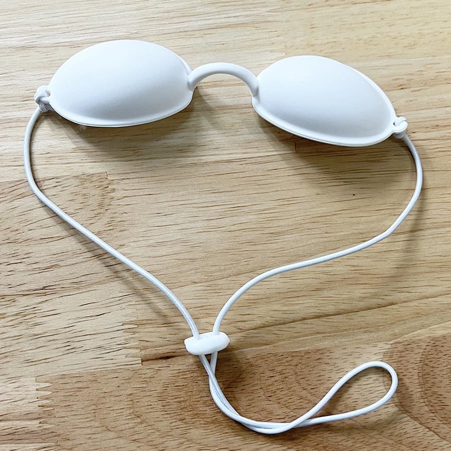 نظارات واقية من الليزر، نظارات حماية للمريض من السيليكون الناعم لعلاج الضوء الأحمر بالليزر IPL LED UV Photon Beauty