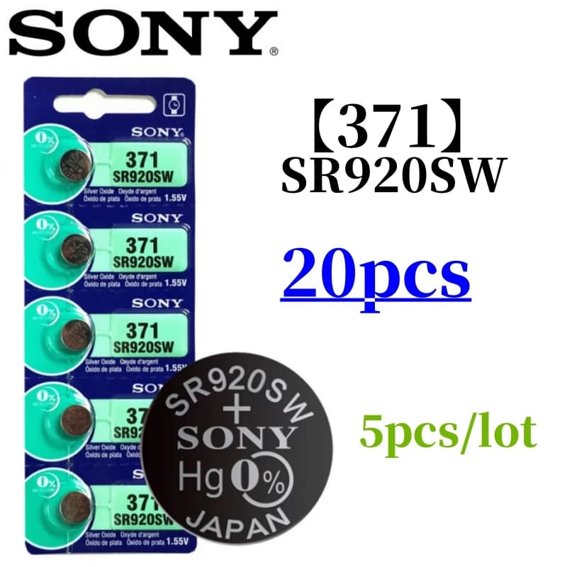 20Pcs Sony Original For 337 SR416SW 364 SR621SW 371 SR920SW 377 SR626SW 379 SR521SW 395 399 SR927SW Batteria - 5