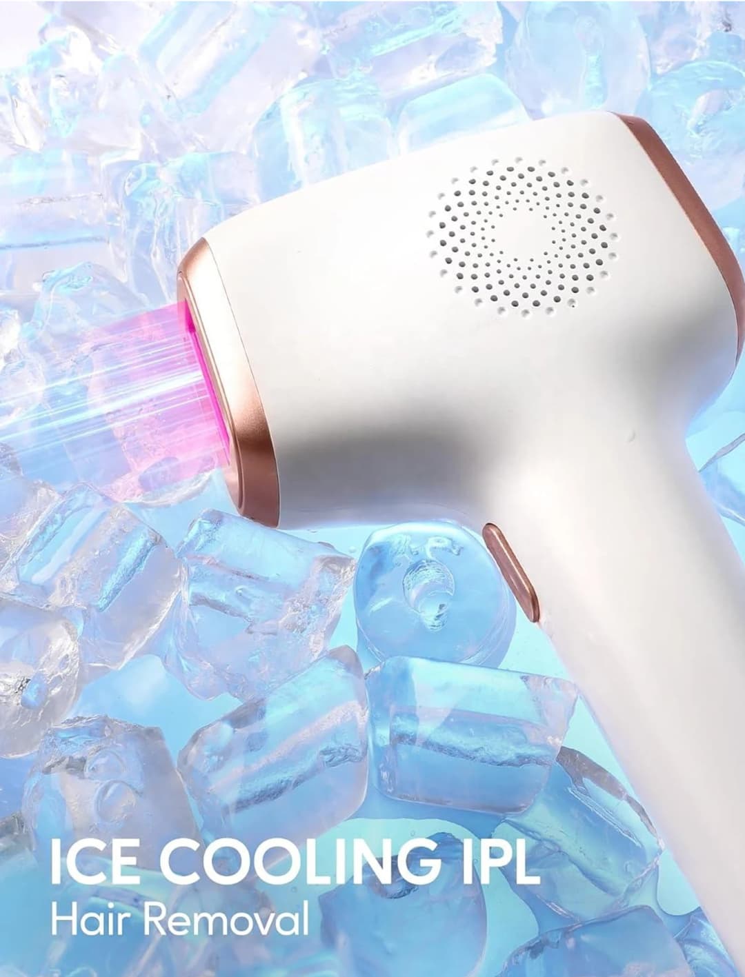 IPL Hair Removal with Ice Cooling Care Function for Women Permanent,999,999 Flashes Painless IPL Hair Remover Device - 3
