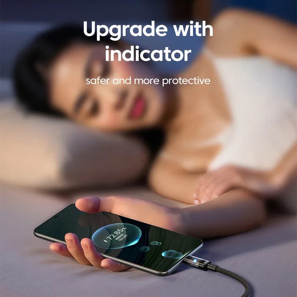 NNBILI USB C كابل شحن سريع 240 واط نايلون مضفر شفاف نوع C سلك شاحن عالي السرعة لهاتف سامسونج هواوي Mi Data Line - 6