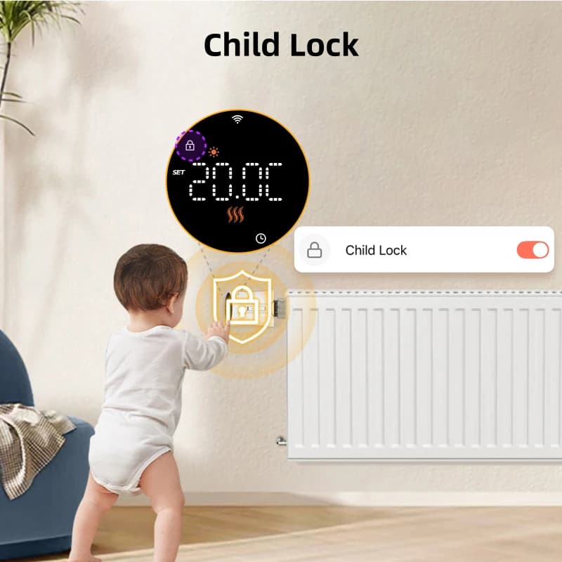 صمام مشعاع ترموستات Tuya Zigbee الذكي، مشغل TRV، متحكم درجة حرارة التدفئة، يعمل بالبطارية، متوافق مع أليكسا وجوجل هوم - 6