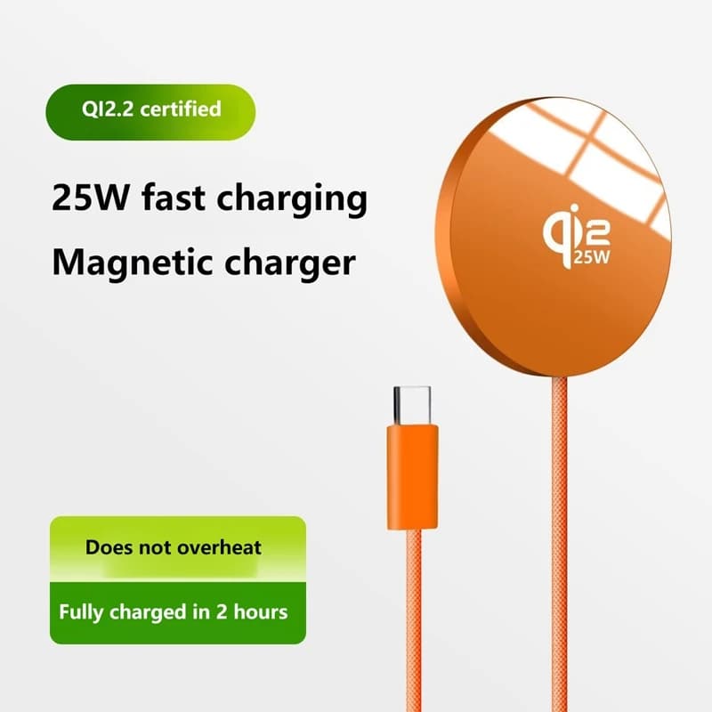 OnePlus  Qi2.2 Magnetic Charger For Magsafe 25W Wireless Fast Charging For iPhone 17 16 15 14 13 12 Pro Max Samsung S25 S23 S22 - 5