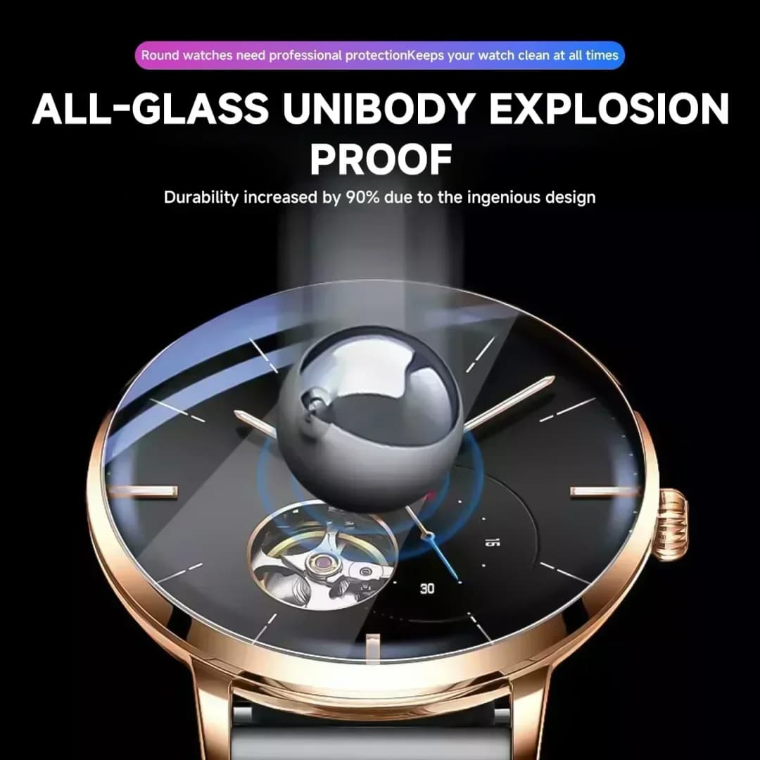 1-5PCS 26-46mm Universal Tempered Glass Smartwatch Screen Protector Protective Film 28mm 30mm 32mm 38mm 40mm 41mm 42mm Diameter - 5