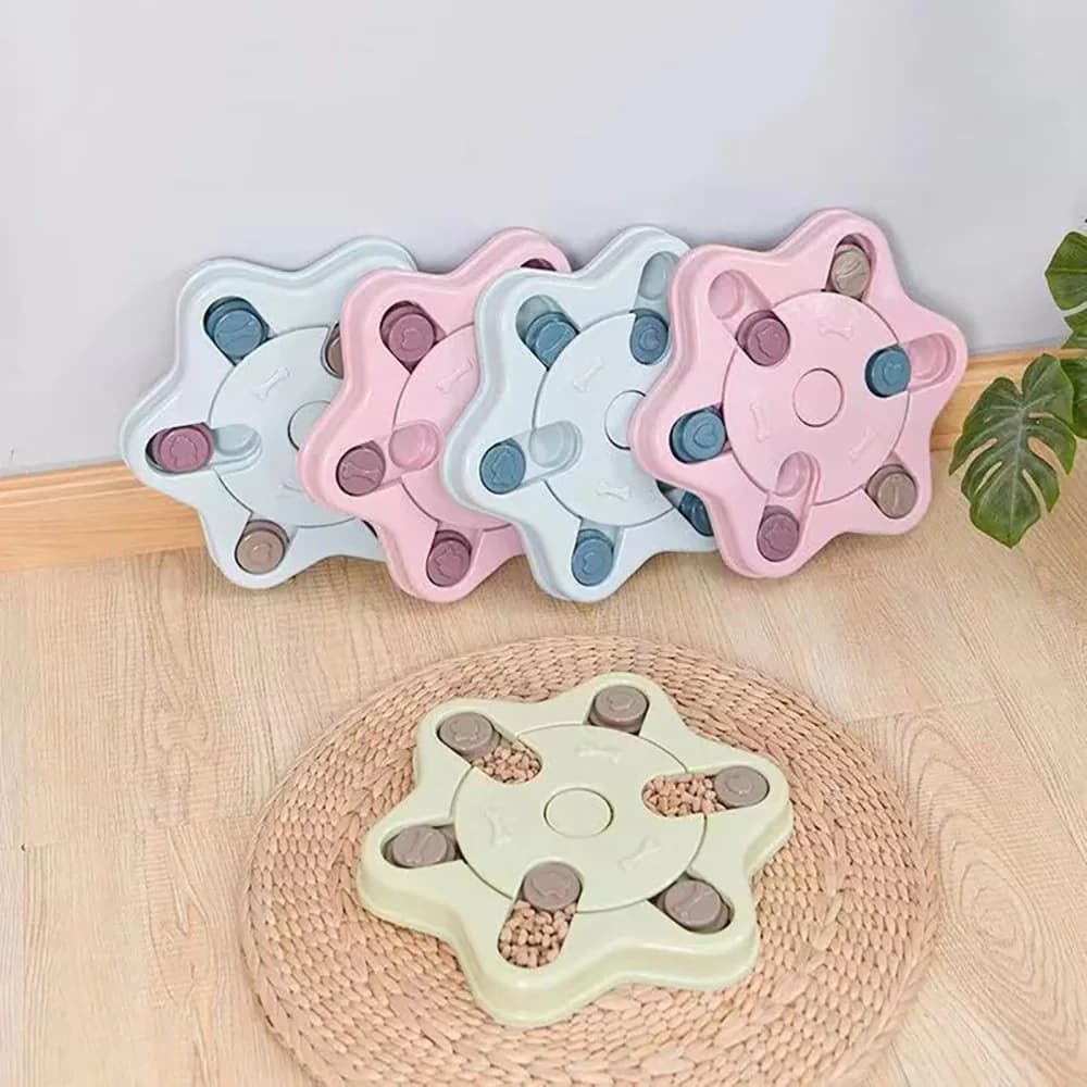 Dog Toys Puzzle Slow Feeder Interactive Increase Puppy IQ Food Dispenser Slowly Eating NonSlip Bowl Pet Cat Dogs Training Game - 4