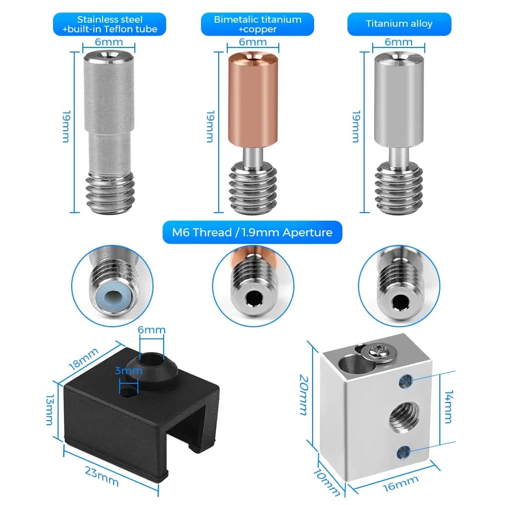 Creality official Ender-3 S1 /CR-10 Smart Pro/Sermoon V1 / pro Sprite Extruder Upgrade Heater Block Kit High Temperature 300℃ - 6