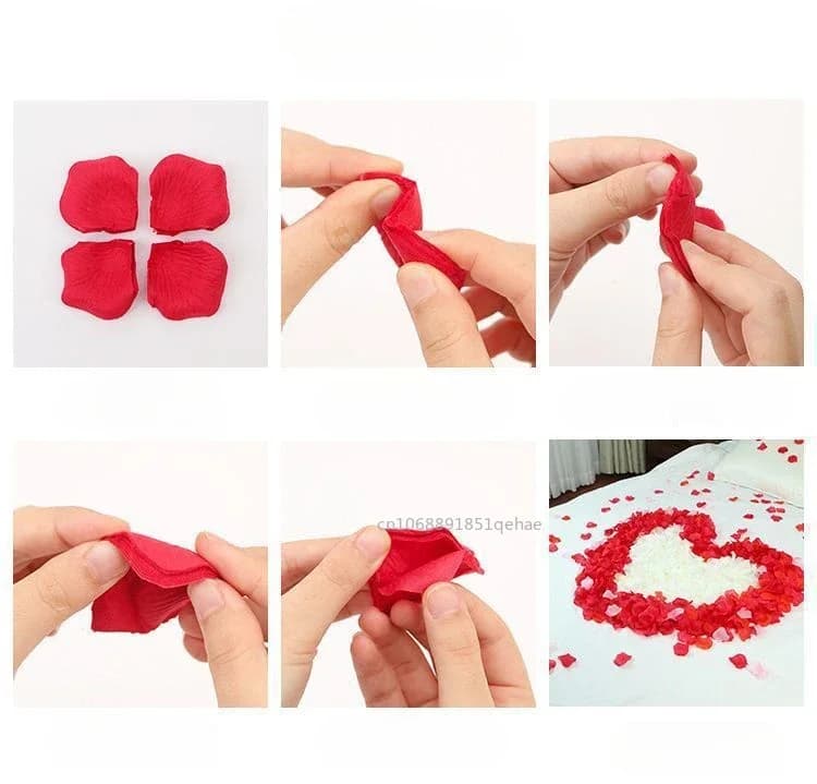 2000-100Pcs Artificial Fake Rose Petals Colorful Simulation Silk Rose Petal For Valentines Day Wedding Party Romantic Decoration - 5