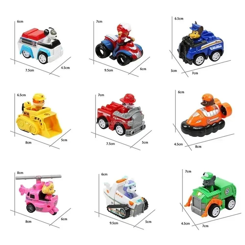 Paw Patrol Pull Back Cars Cartoon Vehicle Chase Skye Marshall Rubble Playset Action Figure Collection Model Toys Birthday Gift - 5