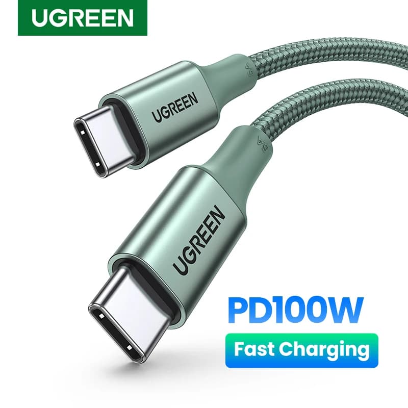 كابل USB-C من UGREEN يدعم PD 100 واط للشحن السريع لهواتف آيفون 17 و16 وماك بوك وسامسونج S26 وآيباد وشاومي