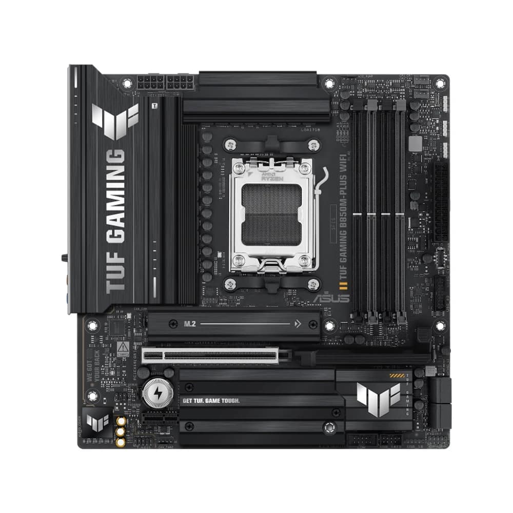 ASUS TUF GAMING B850M-PLUS WIFI AMD B850 سعة 256 جيجابايت DDR5 PCIe 4.0 مقبس AM5 يدعم سلسلة Ryzen 9000/8000/7000 مقاس 24.4 × 24.4 سم - 4