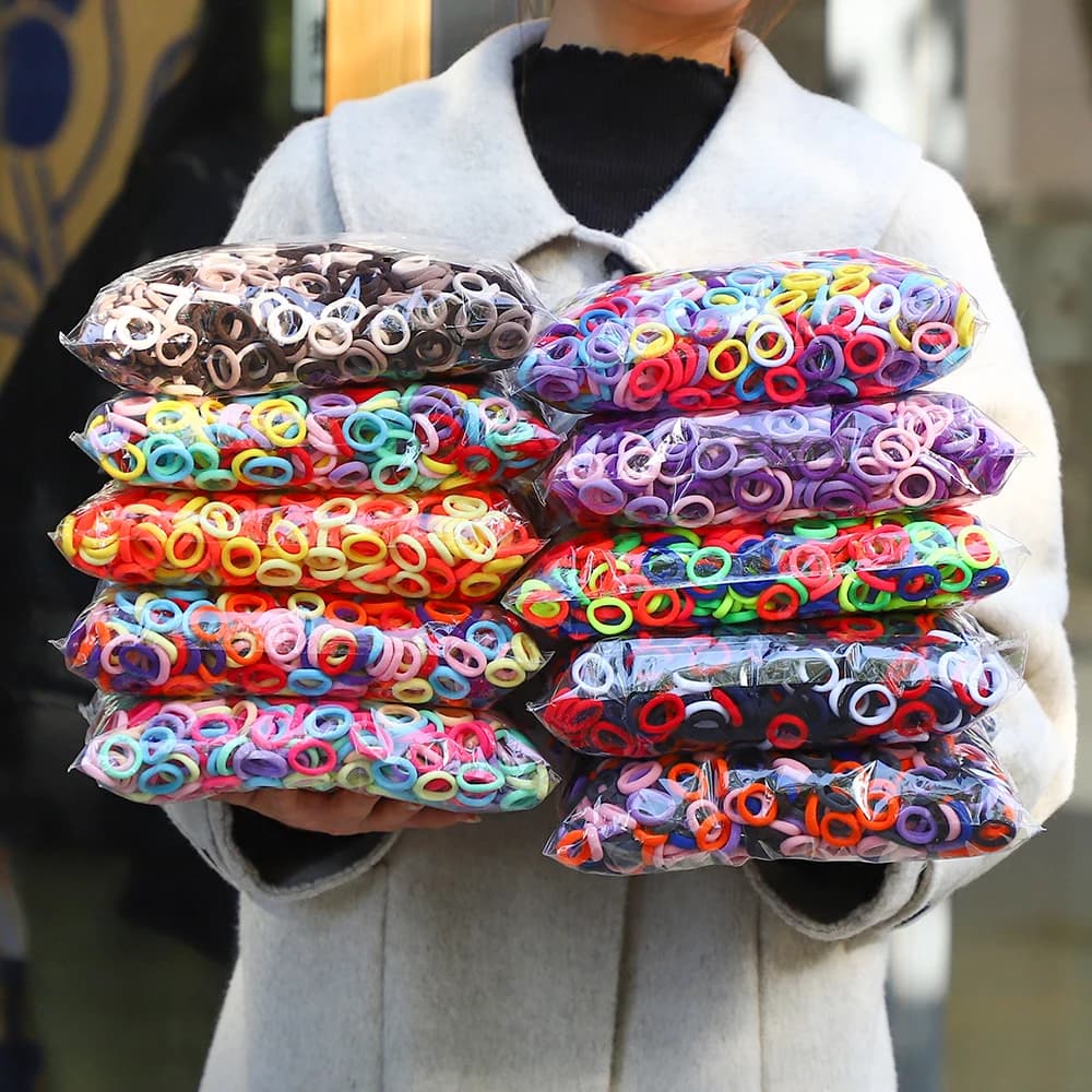 20/50 قطعة من أربطة الشعر المرنة للأطفال، أربطة مطاطية على شكل حلويات للفتيات، روابط وأمشاط للشعر، عصابة رأس، إكسسوارات شعر للأطفال - 3