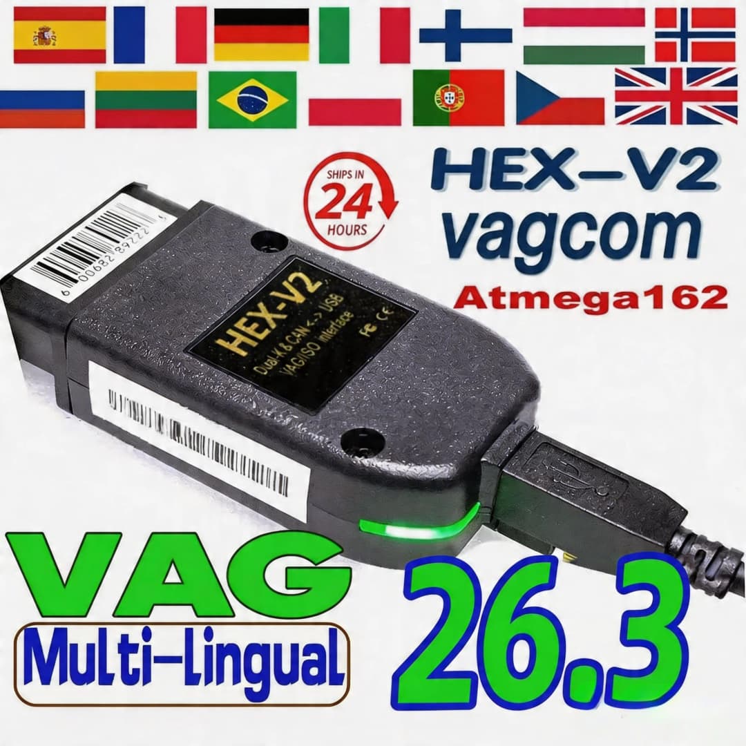 2026 VCDS VAGCOM Interface VCDSCAN HEX V2 Update 26.3 FOR VW For AUDI Skoda Seat Multi-Language Car Autocom Diagnostics Tools
