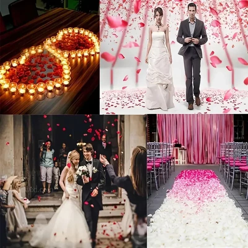 5000/100Pcs Artificial Fake Rose Petals Colorful Simulation Silk Rose Petal For Valentines Day Wedding Party Romantic Decoration - 6
