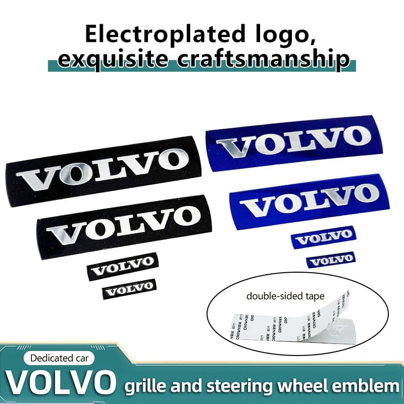 Metal Car Front Grille Emblem Logo/Steering Wheel Airbags Badge Stickers For Volvo XC60 XC90 S60L﻿ S80L S60 S80 V60 C70 S40 C30