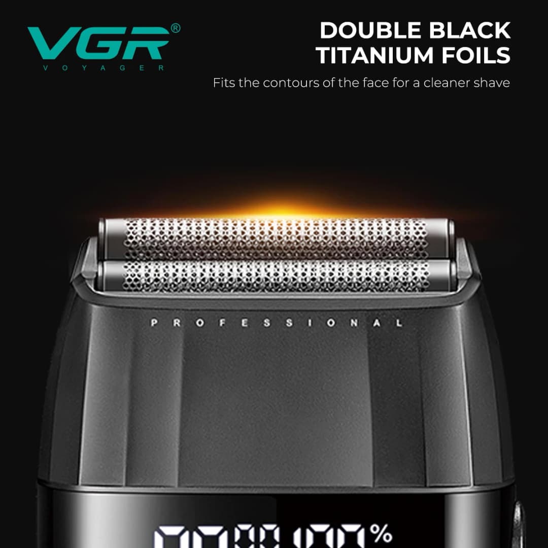 VGR Hair Trimmer Professional Hair Cutting Machine 9000 RPM Barber Shaver Cordless Hair Clipper LED Trimmer for Men V-640 S3 - 3