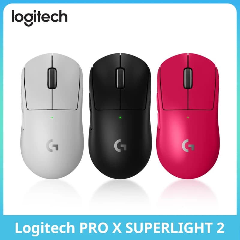 ماوس الألعاب اللاسلكي Logitech G PRO X SUPERLIGHT 2، ماوس احترافي 60 جرام مع 5 أزرار قابلة للبرمجة، مستشعر 44 ألف نقطة في البوصة، معدل استجابة 8 كيلوهرتز - 6