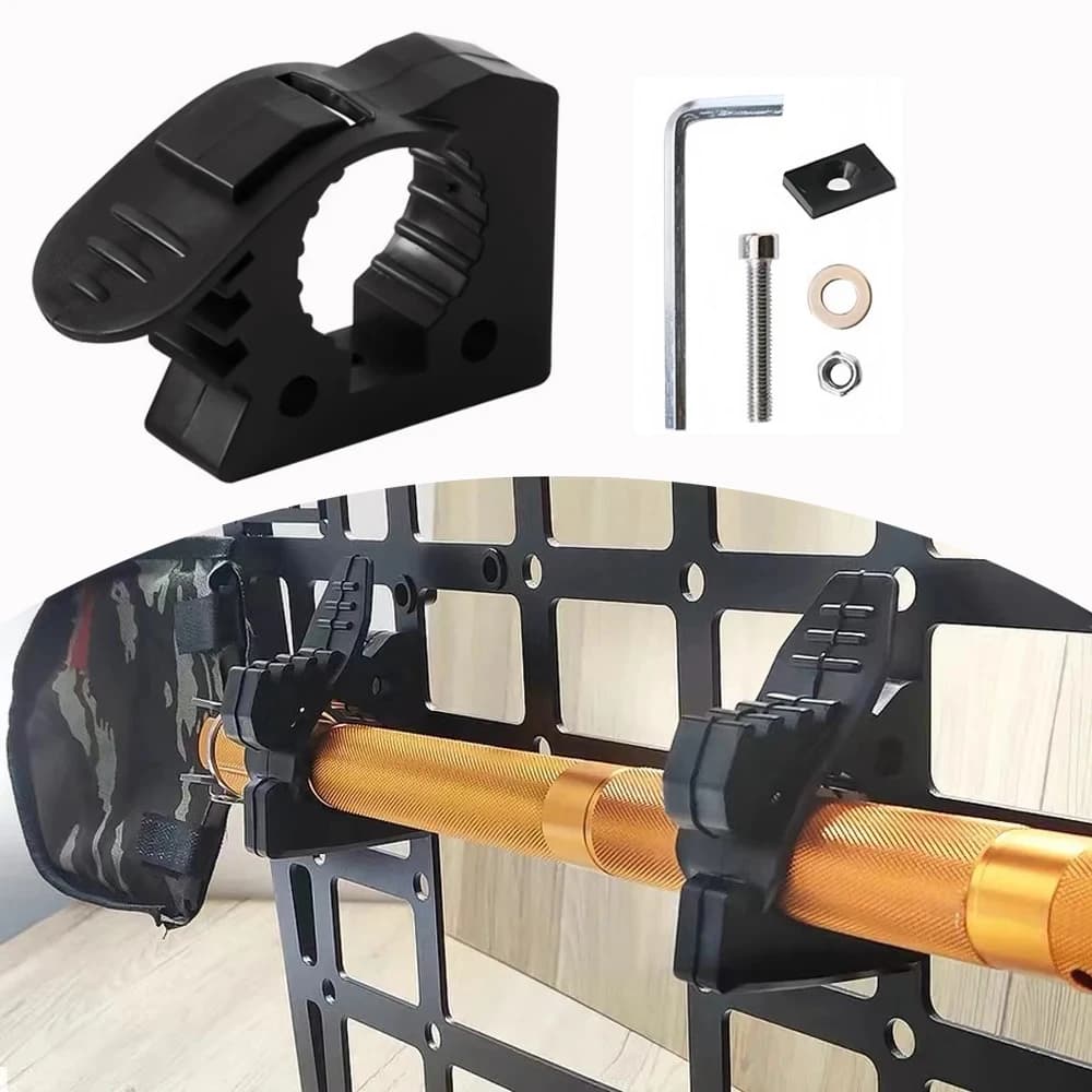 حامل مجرفة لحامل السقف مع مجموعة تثبيت بمشبك مطاطي وقوس تثبيت على الحائط لمعدات التخييم بالشاحنة وحامل سقف للطرق الوعرة