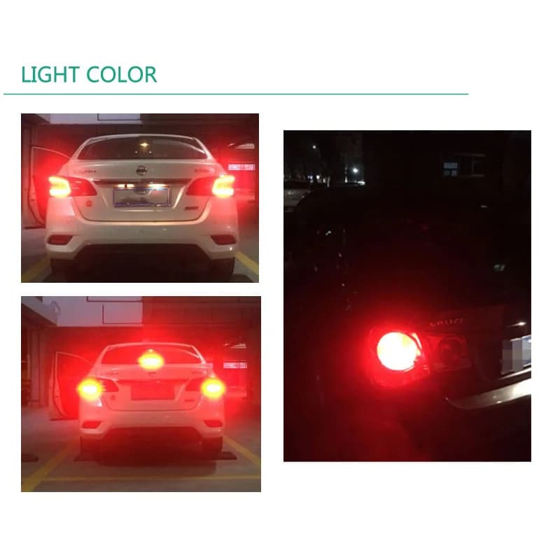 Philips LED P21W S25 BA15s Ultinon Red Color Car Turn Signal Indicators Light Rear Lamp Brake Stop Light 11498ULRX2, Pair - 6