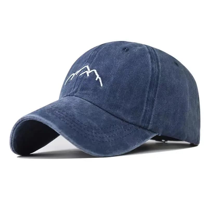Unisex Washed Cotton Cap Mountain Embroidery Vintage Baseball Cap Men Women Adjustable Casual Outdoor Streetwear Sports Hat - 2