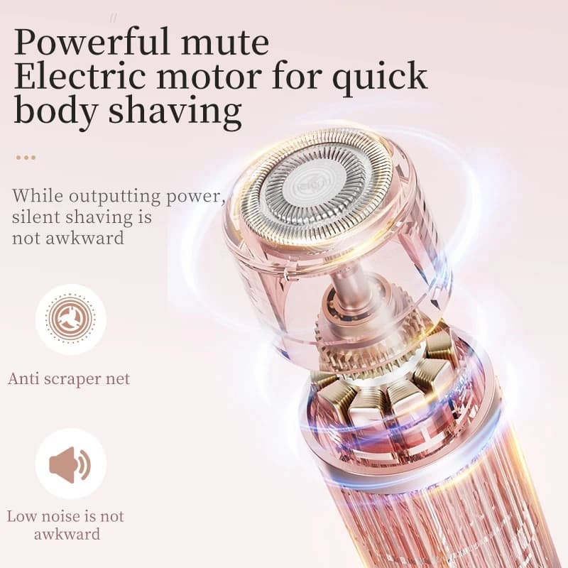 Bikini Trimmer Electric Razor for Women Body Underarm Leg Shaver Female Electric Painless Epilator Facial Mustache Hair Remover - 4